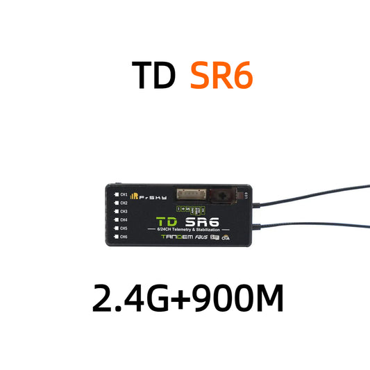 【03022037】FrSky TD SR6 Receiver, Dual-band, offers 6 PWM channel outputs