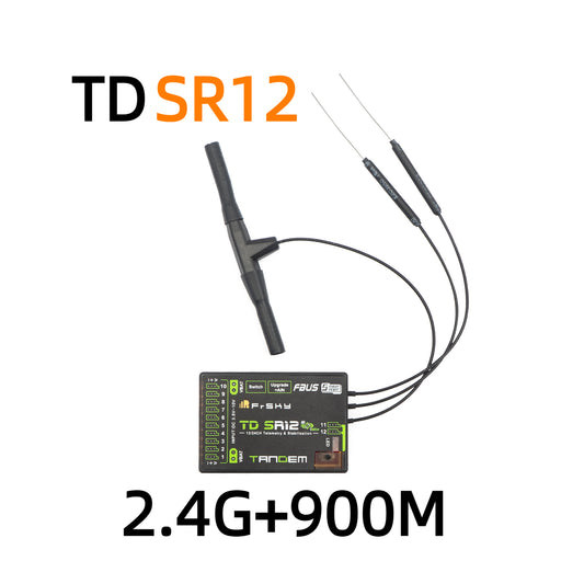 【03022035】FrSky TD SR12 Dual Band Stabilized Receiver with 12 Channel Ports