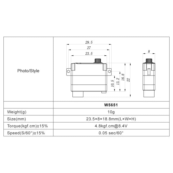 FrSky Xact Coreless 5600 Series Servo
