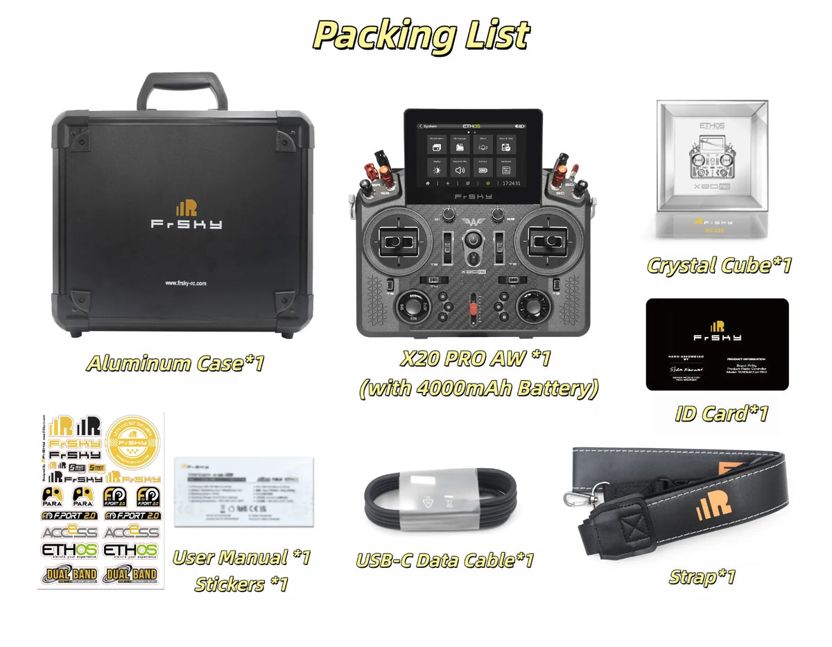 FrSky AeroWing Edition Tandem X20 PRO Dual Band Transmitter