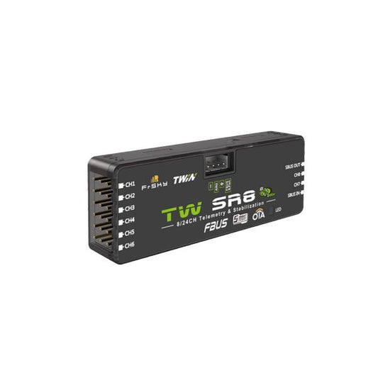 FrSky TW SR8 Receiver, dual 2.4G, include both SBUS In & Out channel and 8 PWM output channel ports Rating: 100% of100 1  Review Add Your Review