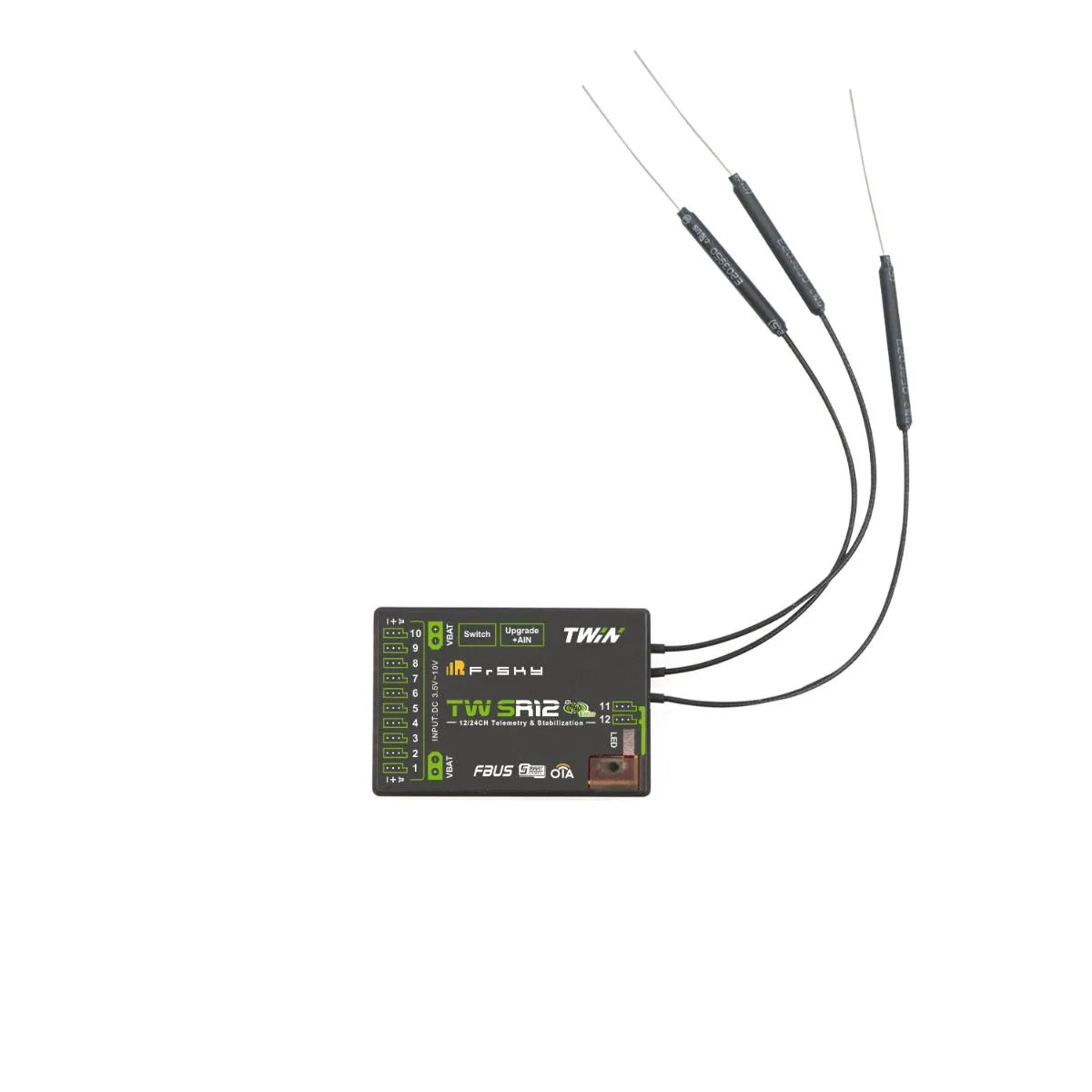 [03022034] FrSky Twin TW SR12 Stabilized Receiver with 12 Channel Ports