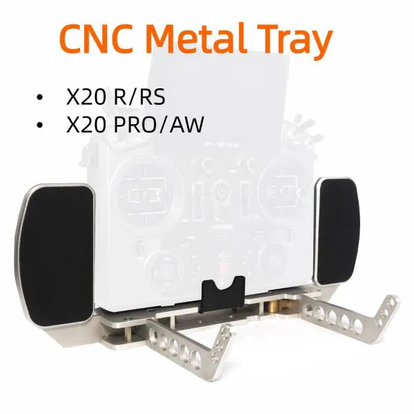 [04100390] FrSky CNC Metal Tray for Tandem X20 R/RS/PRO/AW with Optional Transmitter Shoulder Strap